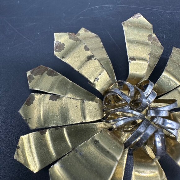 Vintage Atomic Flower Christmas Ornaments Aluminum Handmade Mid Century Modern - Picture 5 of 8